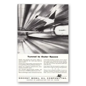 1956 Socony Mobil Oil Print Ad | Outer Space