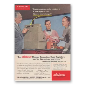 1956 National Cash Register Print Ad | Dagostino Bros