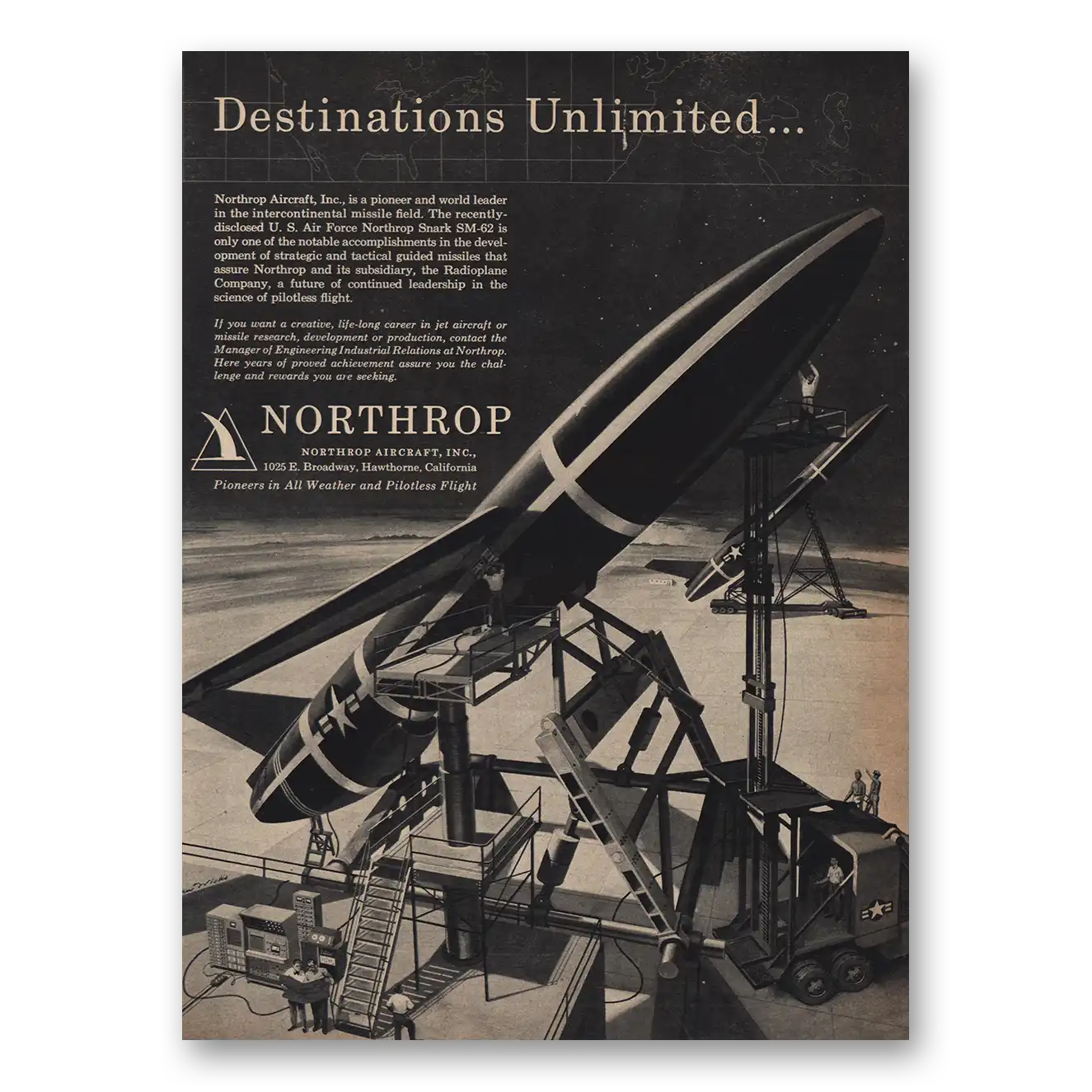 1956 Northrop Print Ad | Destinations Unlimited