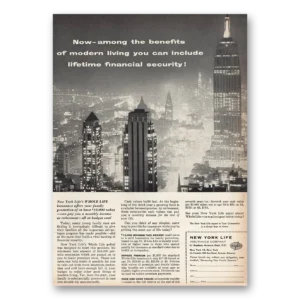 1956 New York Life Insurance Print Ad | Modern Living