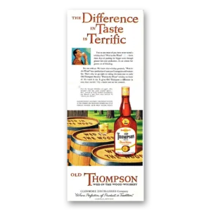 1956 Old Thompson Whiskey Print Ad | Difference