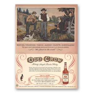 1956 Old Crow Whiskey Print Ad | Daniel Webster