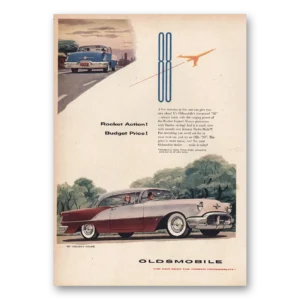 1956 Oldsmobile 88 Print Ad | Rocket Action