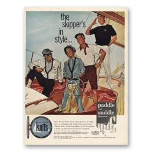 1956 Paddle and Saddle Sportswear Print Ad | Skippers In Style