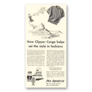 1956 Pan Am Print Ad | Clipper Cargo