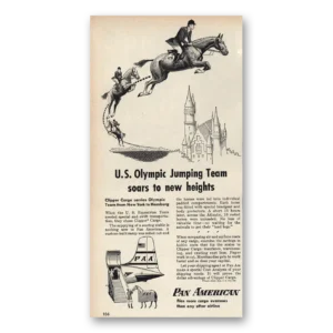 1956 Pan Am Print Ad | Us Olympic
