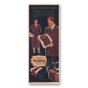 1956 Pendleton Print Ad | Christmas