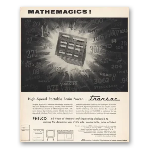 1956 Philco Transac Print Ad | Transac Mathemagics