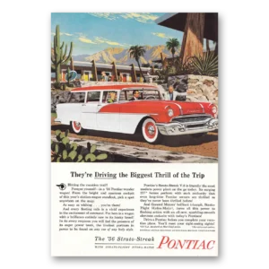 1956 Pontiac Station Wagon Print Ad | Strato Streak