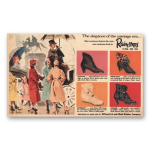 1956 Rain Steps Boots Print Ad | Carriage Era