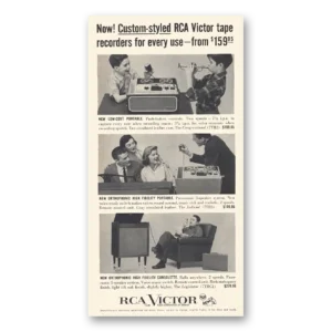1956 RCA Victor Tape Recorders Print Ad | Custom Styled