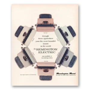 1956 Remington Typewriter Print Ad | These Typewriters
