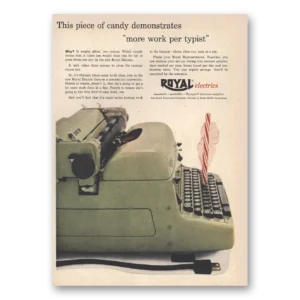 1956 Royal Typewriter Print Ad | Candy