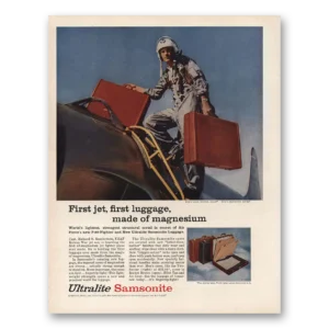 1956 Samsonite Luggage Print Ad | Jet First Luggage