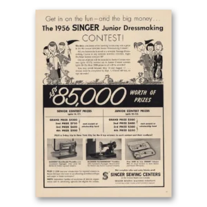1956 Singer Sewing Centers Print Ad | Singer
