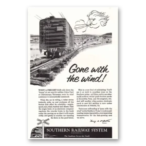 1956 Southern Railway Print Ad | Gone Wind