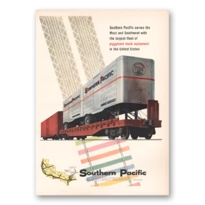 1956 Southern Pacific Print Ad | Piggyback Truck