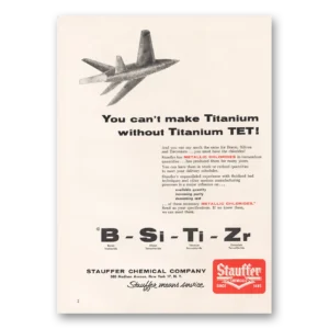 1956 Stauffer Chemical Print Ad | Make Titanium