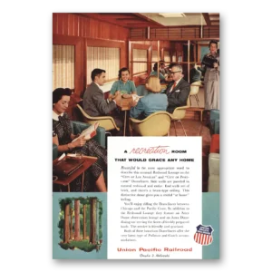 1956 Union Pacific Railroad Print Ad | Redwood Lounge