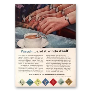 1956 Watchmakers of Switzerland Print Ad | Winds Itself