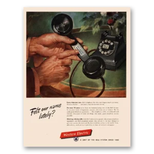 1956 Western Electric Print Ad | Name Lately