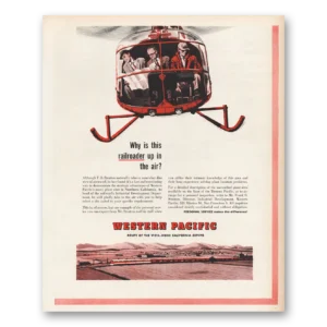 1956 Western Pacific Print Ad | Railroader