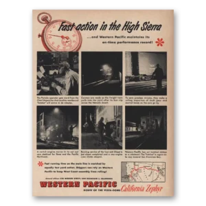 1956 California Zephyr Print Ad | High Sierra