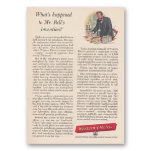 1956 Western Electric Print Ad | Bells Invention