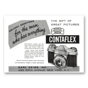 1956 Zeiss Ikon Contaflex Camera Print Ad | Man Has Everything