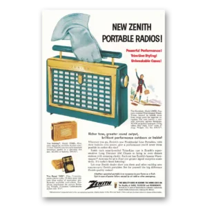 1956 Zenith Radio Print Ad | Carnival Model
