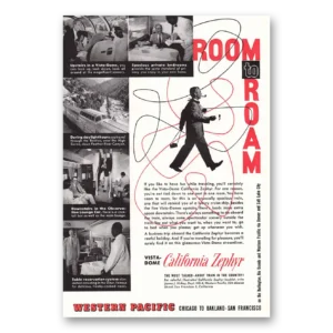 1956 California Zephyr Print Ad | Room To Roam
