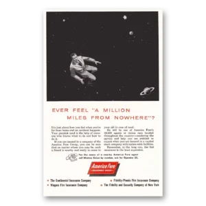 1957 America Fore Insurance Print Ad | Millions Miles