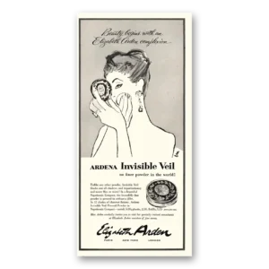 1957 Elizabeth Arden Print Ad | Ardena Veil
