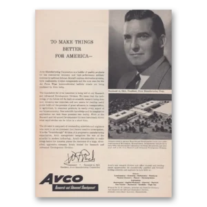 1957 Avco Print Ad | Better