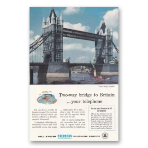 1957 Bell Telephone Print Ad | Tower Bridge