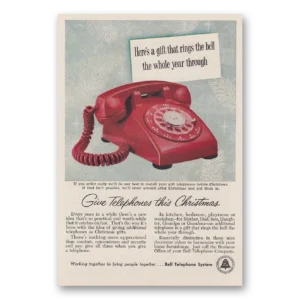 1957 Bell Telephone Print Ad | Christmas