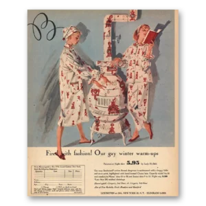 1957 Bloomingdales Print Ad | Gay Winter Warm Ups