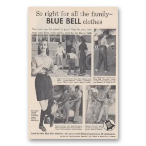 1957 Blue Bell Clothes Print Ad | So Right