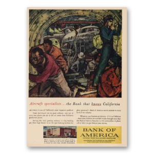 1957 Bank of America Print Ad | Aircraft Specialists