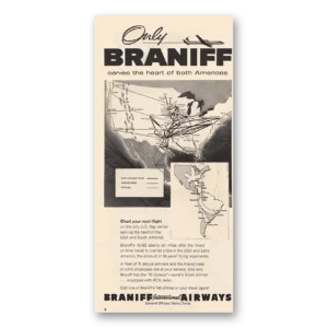 1957 Braniff International Airways Print Ad | Heart Of Both
