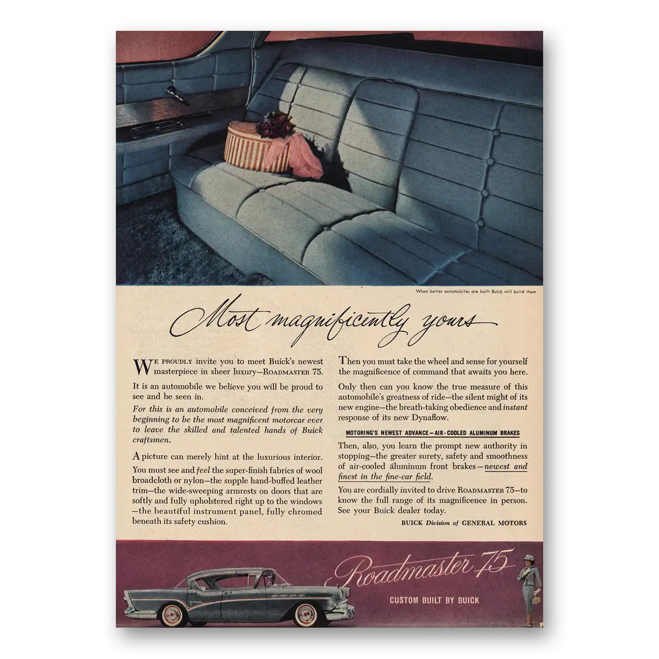 1957 Buick Roadmaster Print Ad | Magnificently Yours