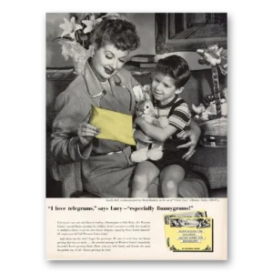 1957 Bunnygrams Print Ad | Lucille Ball