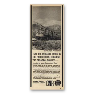 1957 Canadian National Railways Print Ad | Romance Route