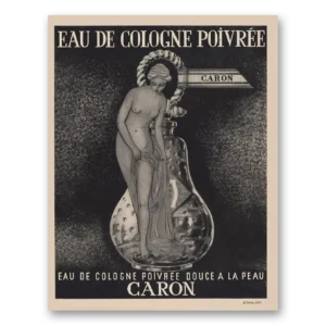 1957 Caron Poivre Perfume Print Ad | Eau De Cologne