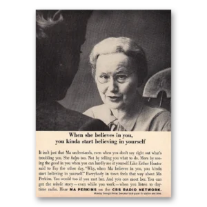 1957 Ma Perkins Promo Print Ad | Ma Perkins