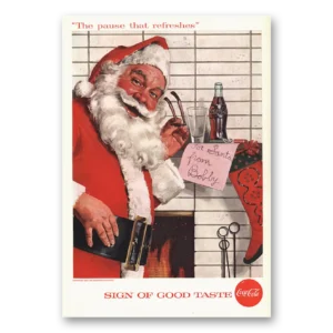 1957 Coca Cola Print Ad | Santa Letter