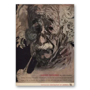 1957 Container Corporation of America Print Ad | Albert Einstein