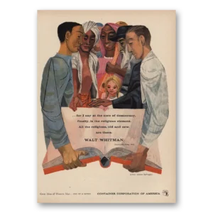 1957 Container Corporation of America Print Ad | Walt Whitman