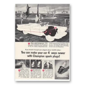 1957 Champion Spark Plugs Print Ad | Car Dock