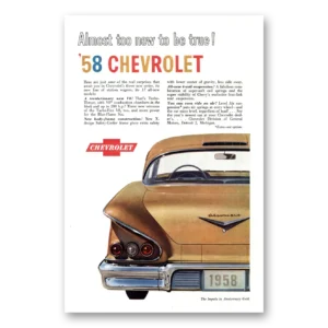 1957 Chevrolet Impala Print Ad | Anniversary Gold